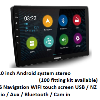 9/10 inch Android system stereo (100 fitting kit available) GPS Navigation WIFI touch screen USB / NZ radio / Aux / Bluetooth / Cam in